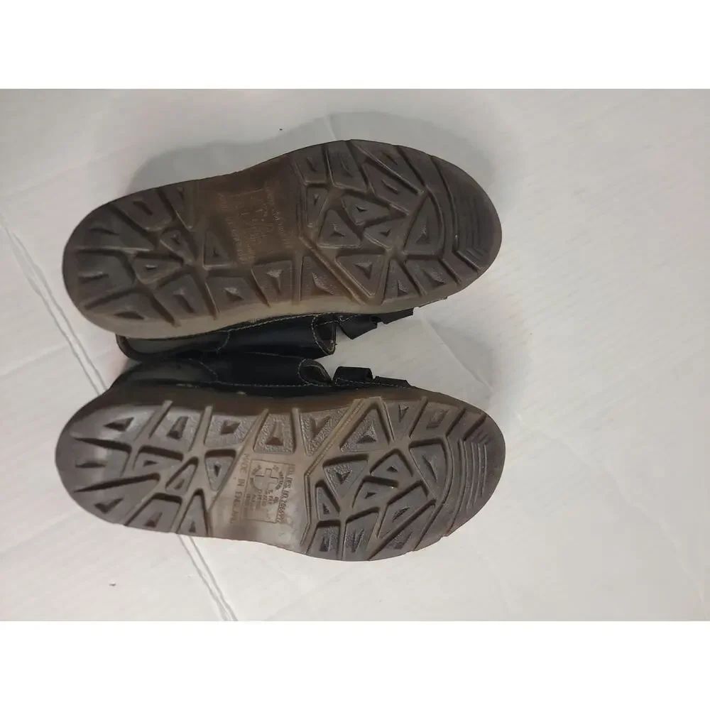 DR MARTENS Y2K Vtg UK 10 Black Distressed Leather Fisherman Sandals England